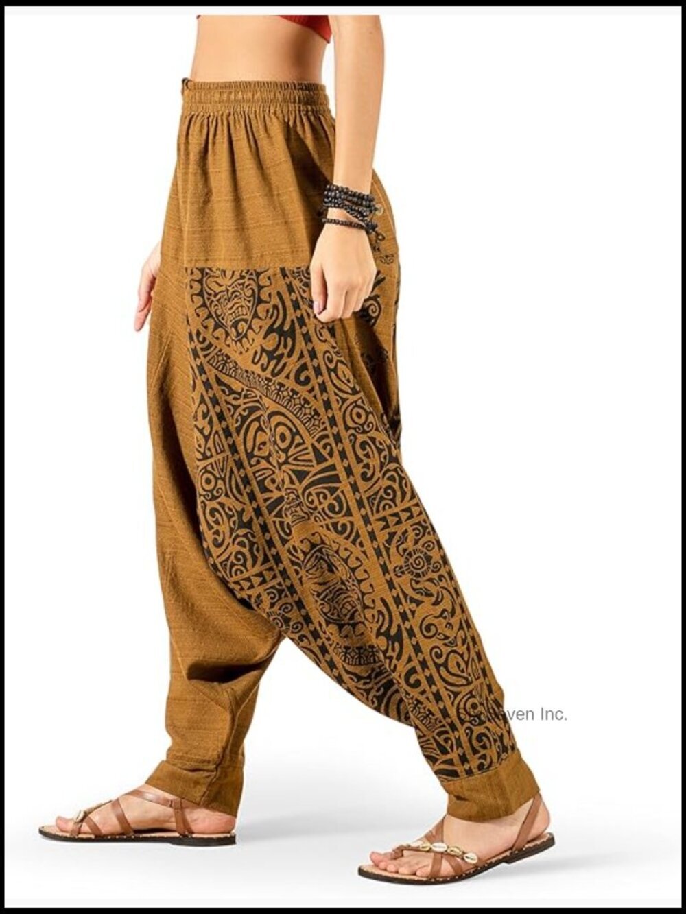 Unisex Harem Pants Boho Loose Cotton Joggers with Pockets Lounge Yoga